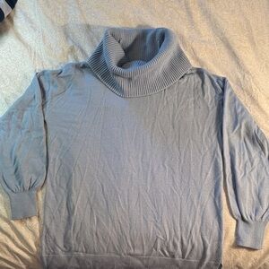 LOFT Light Blue Cowl Neck Sweater - Size M